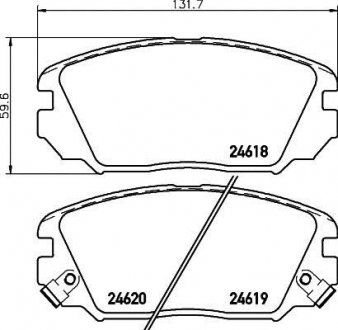 Гальмівні колодки Hyundai Sonata Grandeur Nisshinbo NP6093