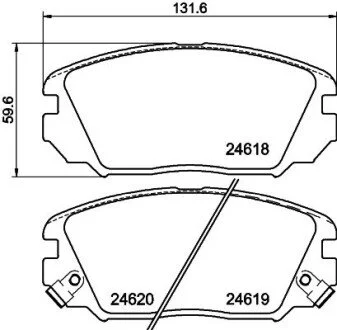 Гальмівні колодки Hyundai Sonata Grandeur Nisshinbo NP6093