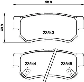 Гальмівні колодки HYUNDAI Sonata V \'\'2,0-3,3 \'\'04-10 Nisshinbo NP6116