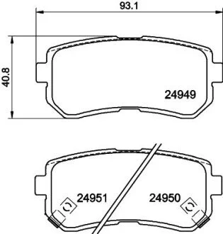 Гальмівні колодки HYUNDAI//KIA i20 \'\'R \'\'05>> Nisshinbo NP6117