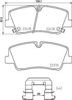 Колодки тормозные дисковые задние Strong Ceramic Hyundai H350 (15-) N Nisshinbo NP6132SC