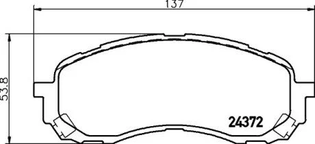 Колодки гальмівні дискові Subaru Impreza, Forester, Lagacy 1.6, 2.0 (02-) Nisshinbo NP7007