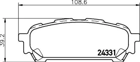 Колодки гальмівні дискові Subaru Forester, Impreza 2.0, 2.2, 2.5 (02-) Nisshinbo NP7009