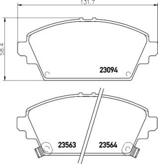 Колодки гальмівні дискові Honda Accord VI 1.8, 2.0, 2.3 (98-02) Nisshinbo NP8028