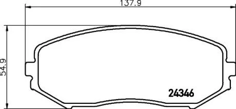 Колодки гальмівні дискові Suzuki Grand Vitara 1.6, 2.0, 2.4 (05-) Nisshinbo NP9003