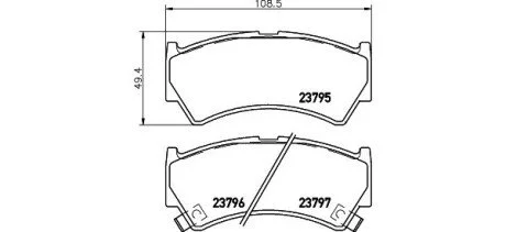 Колодки гальмівні дискові Suzuki Baleno 1.9 (98-02) Nisshinbo NP9014