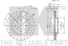 Диск тормозной Fi/Lan 94- NK 202336 (фото 3)