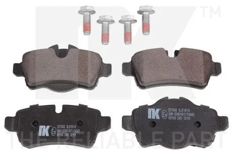 Гальмівні колодки, дискове гальмо (набір) NK 221543