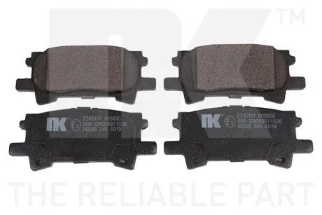 Тормозные колодки дисковые зад. Lexus RX 300/RX 400H 03- NK 2245101