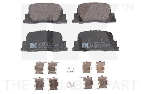 Гальмівні колодки, дискове гальмо (набір) NK 224597
