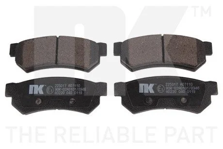 Колодки тормозные дисковые Chev LacNub 04- NK 225017