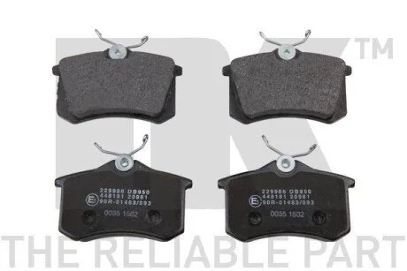Колодки тормозные дисковые A2-3-4-6-TT 86- NK 229986