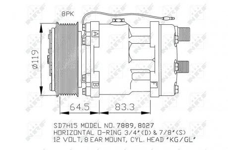 Компресор кондиціонера NRF 32133