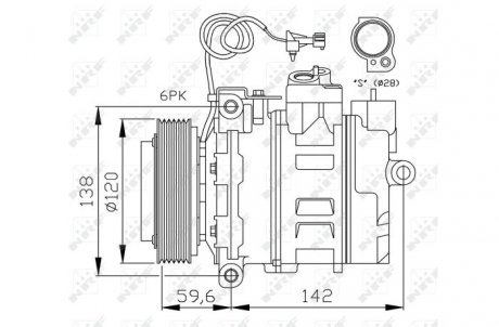 Компресор кондиціонера NRF 32377