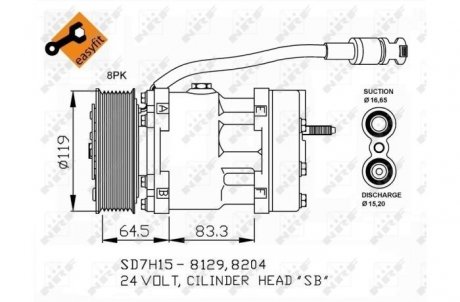 Компресор кондиціонера NRF 32751