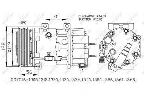 Компрессор кондиционера NRF 32772
