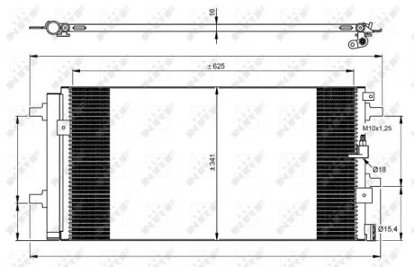 Радіатор кондиціонера NRF 350060