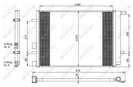 Радіатор кондиціонера NRF 350095