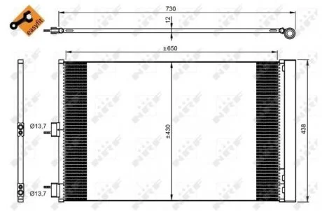 Радіатор кондиціонера NRF 350206