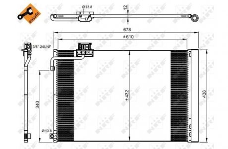 Радиатор кондиционера NRF 350214