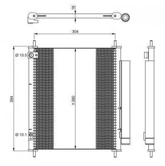 Радіатор кондиціонера NRF 350327