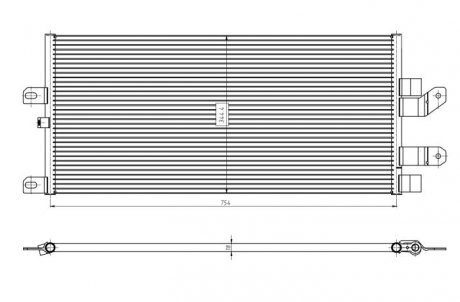 Радіатор кондиціонера NRF 350389