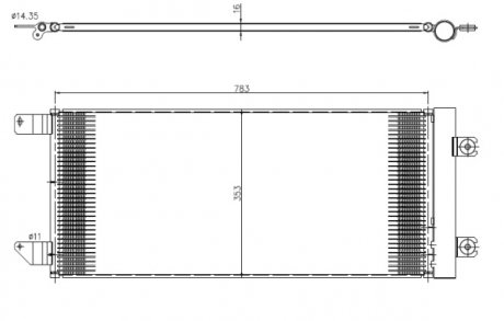 Радіатор кондиціонера NRF 350452