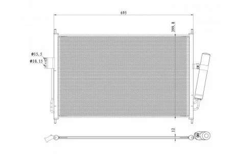 Радиатор кондиционера NRF 350490