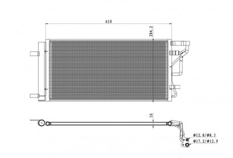 Радіатор кондиціонера NRF 350491