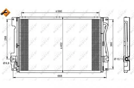 Радіатор кондиціонера NRF 35151