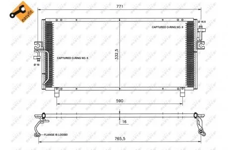 Конденсер кондиционера (выр-во Nissens) NRF 35195