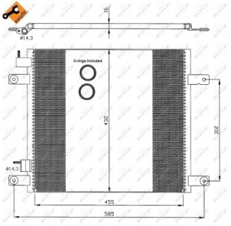 Радіатор кондиціонера NRF 35364