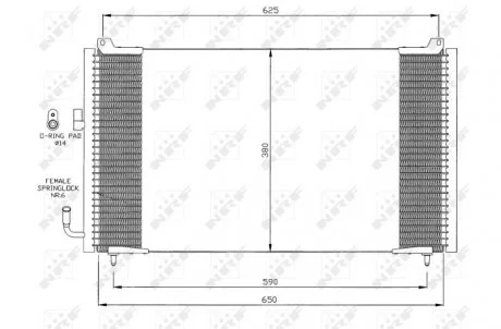 Радіатор кондиціонера NRF 35378