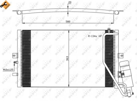 Радіатор кондиціонера NRF 35558