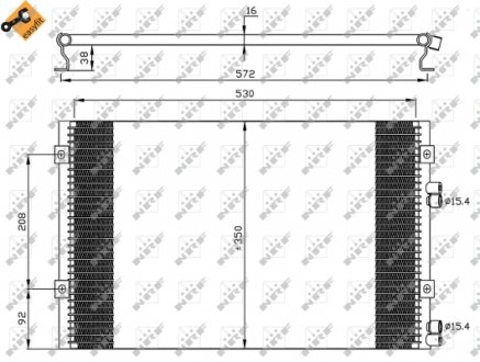 Радиатор кондиционера NRF 35608