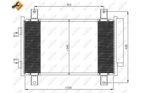 Радіатор кондиціонера NRF 35840