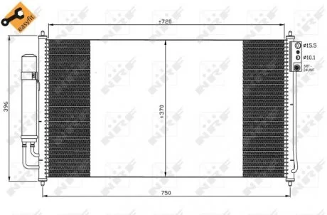 Конденсер кондиціонера NRF 35878