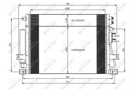 Радиатор кондиционера NRF 35966