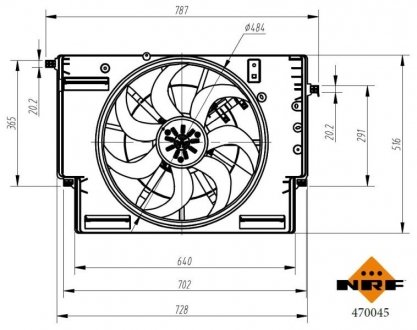 WENTYLATOR CHЈODNICY VOLVO XC40 17- NRF 470045 (фото 1)