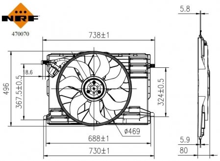 Автозапчасть NRF 470070