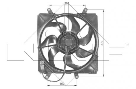 Вентилятор радіатора NRF 47054