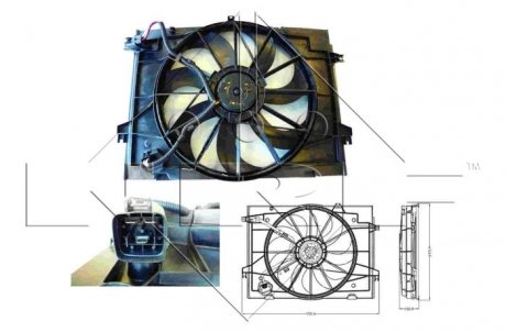 Вентилятор, охлаждение двигателя NRF 47285