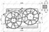 Вентилятор радіатора (з корпусом) FORD FOCUS I, FOCUS I/KOMBI 1.4-2.0 08.98-03.05 NRF 47453 (фото 2)