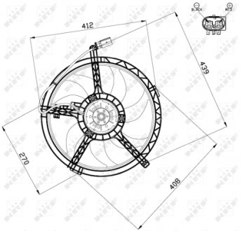 Вентилятор радиатора NRF 47509