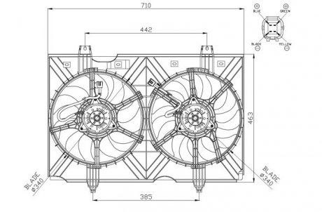 WENTYLATOR CHЭODNICY NISSAN NV0 13- NRF 47942 (фото 1)