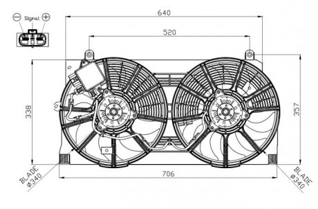 WENTYLATOR CHЭODNICY NISSAN LEAF 13- NRF 47943 (фото 1)