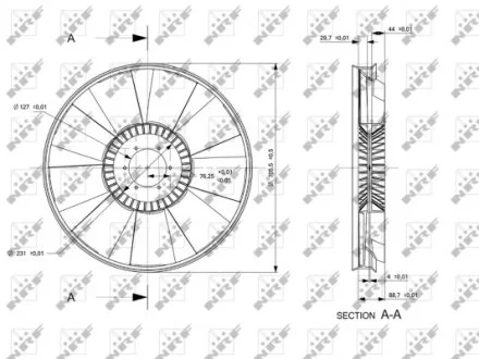 Крильчатка вентилятора NRF 49826