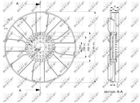 Крильчатка вентилятора NRF 49833