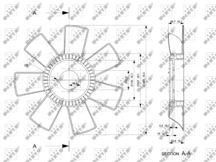 Крильчатка вентилятора NRF 49844 (фото 1)