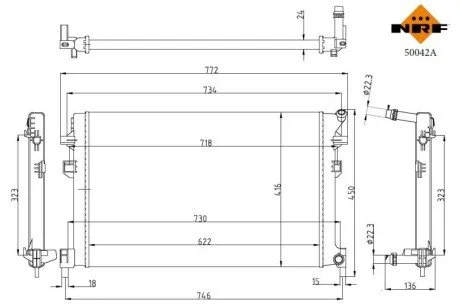Радіатор NRF 50042A